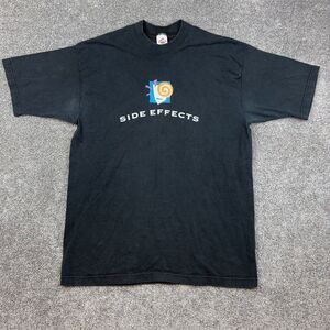 Vintage Side Effects Shirt Mens XL‎ Black Animation Cartoon Company Logo